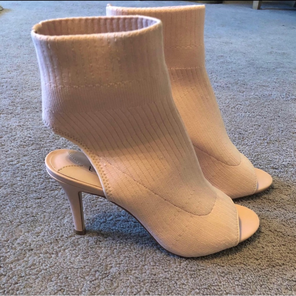 Open toe ankle booties